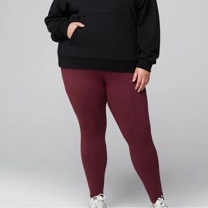 Fabletics PureLuxe high waisted color Merlot Leggings SZ 3X
